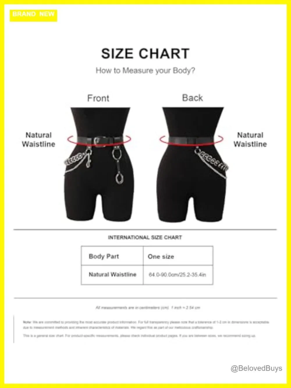 Women's Punk Chain Belt Faux Leather Gothic Streetwear Accessories